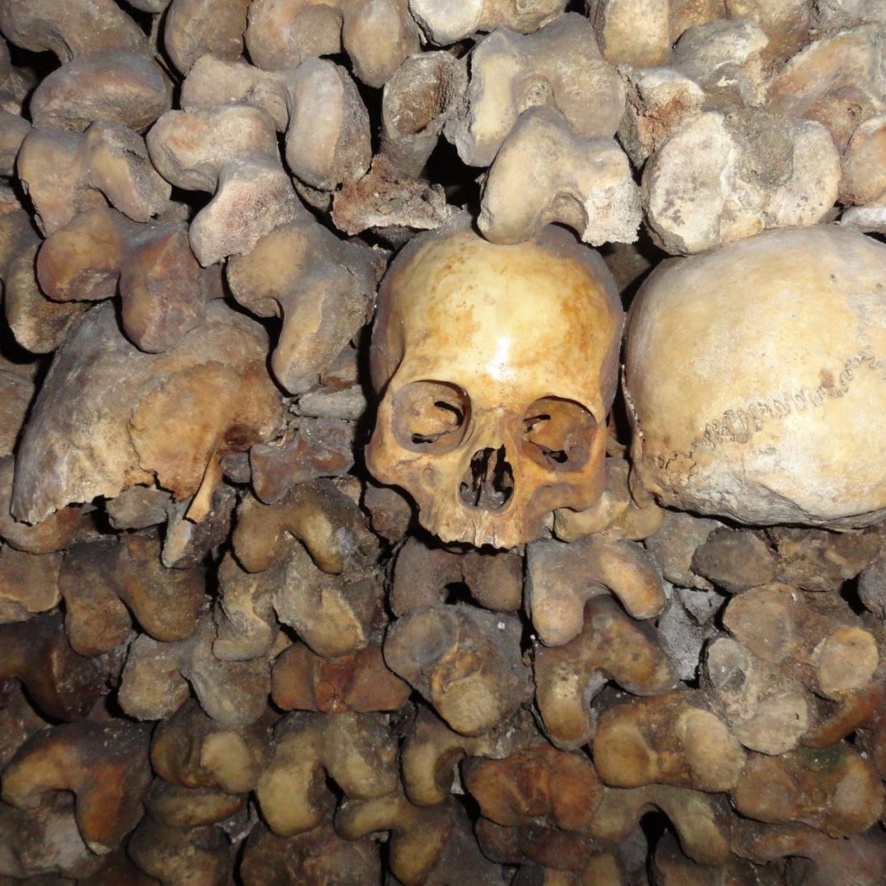 Catacomb, an underground ossuary in Paris.