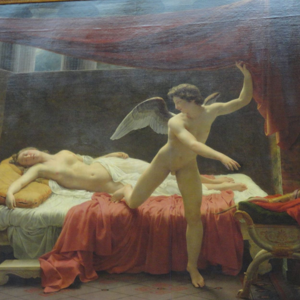 One of the paintings in the art gallery in the Louvre.